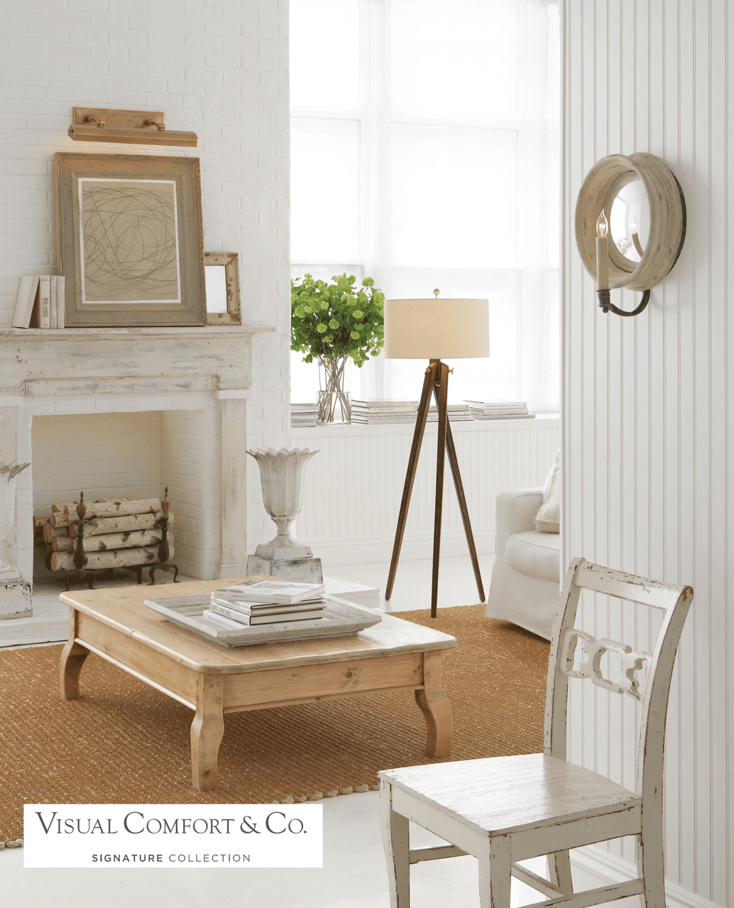 Visual Comfort & Co. Signature Collection Chelsea Reflection Wall Sconce, 1-Light, Old White, 12.25"H (CHD 1186OW 25U5D)
