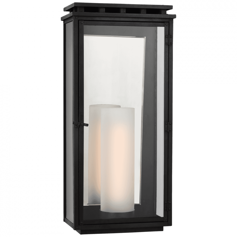 Visual Comfort Signature Cheshire 3/4 Outdoor Wall Lantern Aged Iron