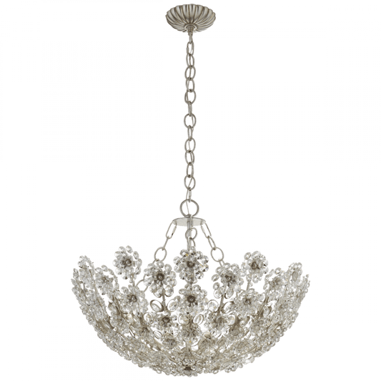 Visual Comfort Signature Claret Chandelier Burnished Silver Leaf
