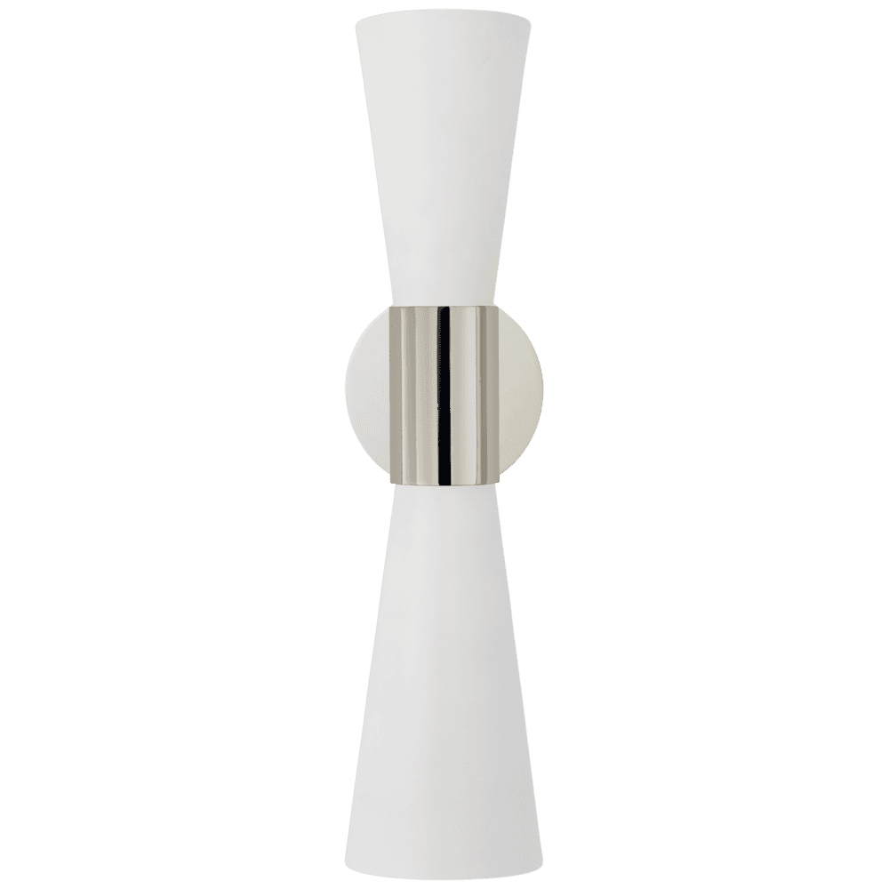 Visual Comfort Signature Clarkson Medium Narrow Sconce Polished Nickel