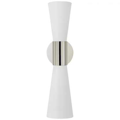 Visual Comfort Signature Clarkson Medium Narrow Sconce Polished Nickel