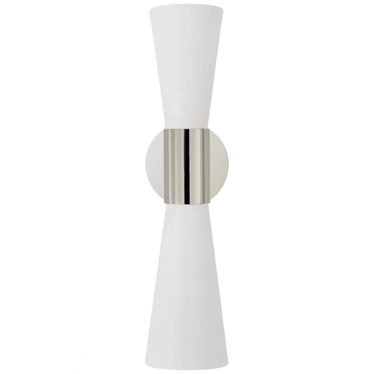 Visual Comfort Signature Clarkson Medium Narrow Sconce Polished Nickel