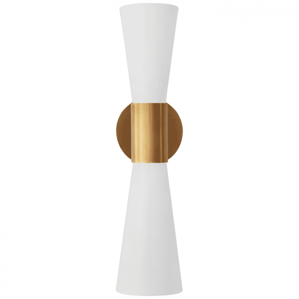 Visual Comfort Signature Clarkson Wall Sconce Hand-Rubbed Antique Brass
