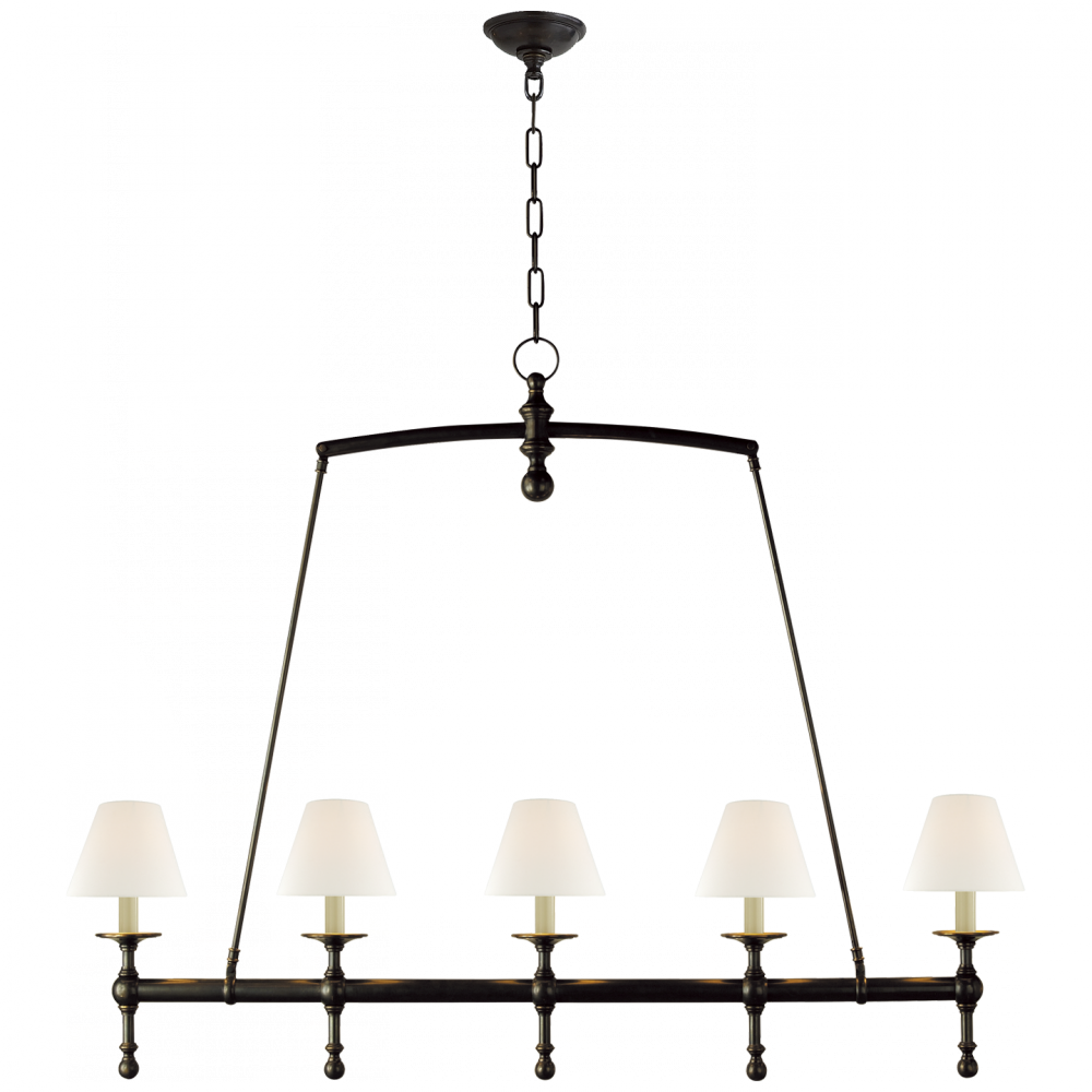 Visual Comfort Signature Classic Linear Chandelier Bronze