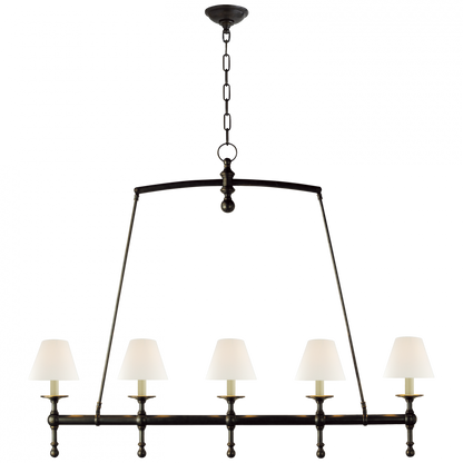 Visual Comfort Signature Classic Linear Chandelier Bronze