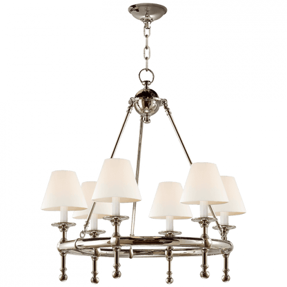Visual Comfort Signature Classic Mini Ring Chandelier Polished Nickel