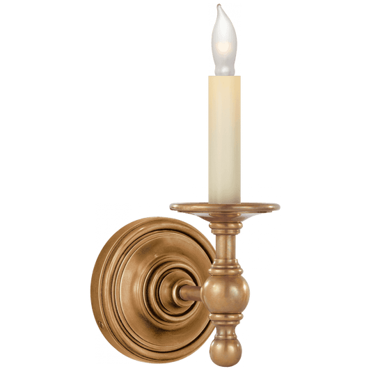 Visual Comfort Signature Classic Single Wall Sconce Hand-Rubbed Antique Brass