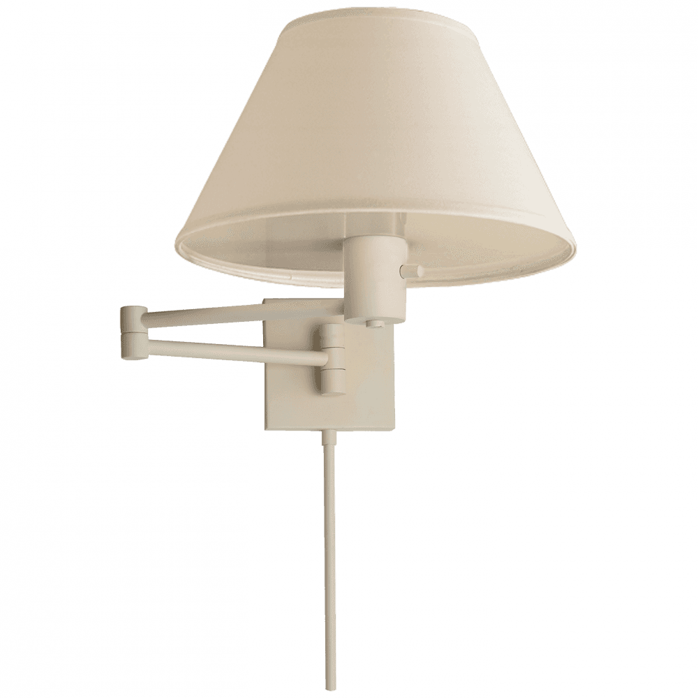 Visual Comfort Signature Classic Swing Arm Wall Sconce With Plug Polished Nickel
