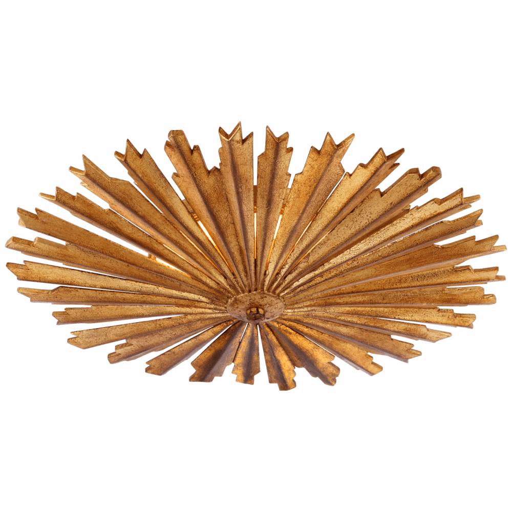 Visual Comfort Signature Claymore Large Flush Mount Gilded Iron