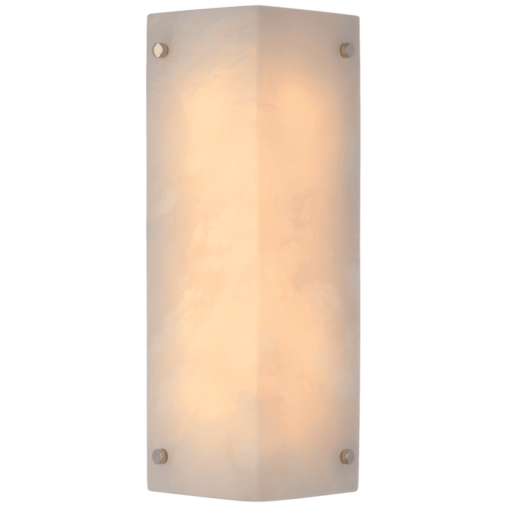 Visual Comfort Signature Clayton Wall Sconce Alabaster and Polished Nickel