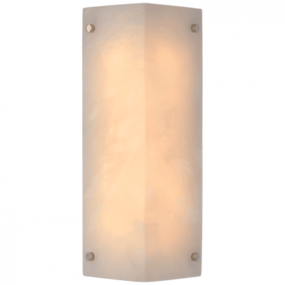 Visual Comfort Signature Clayton Wall Sconce Alabaster and Polished Nickel