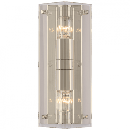 Visual Comfort Signature Clayton Wall Sconce Crystal and Polished Nickel