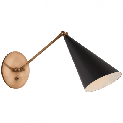 Visual Comfort Signature Clemente Single Arm Library Sconce Black
