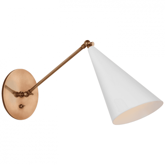 Visual Comfort Signature Clemente Single Arm Library Sconce White