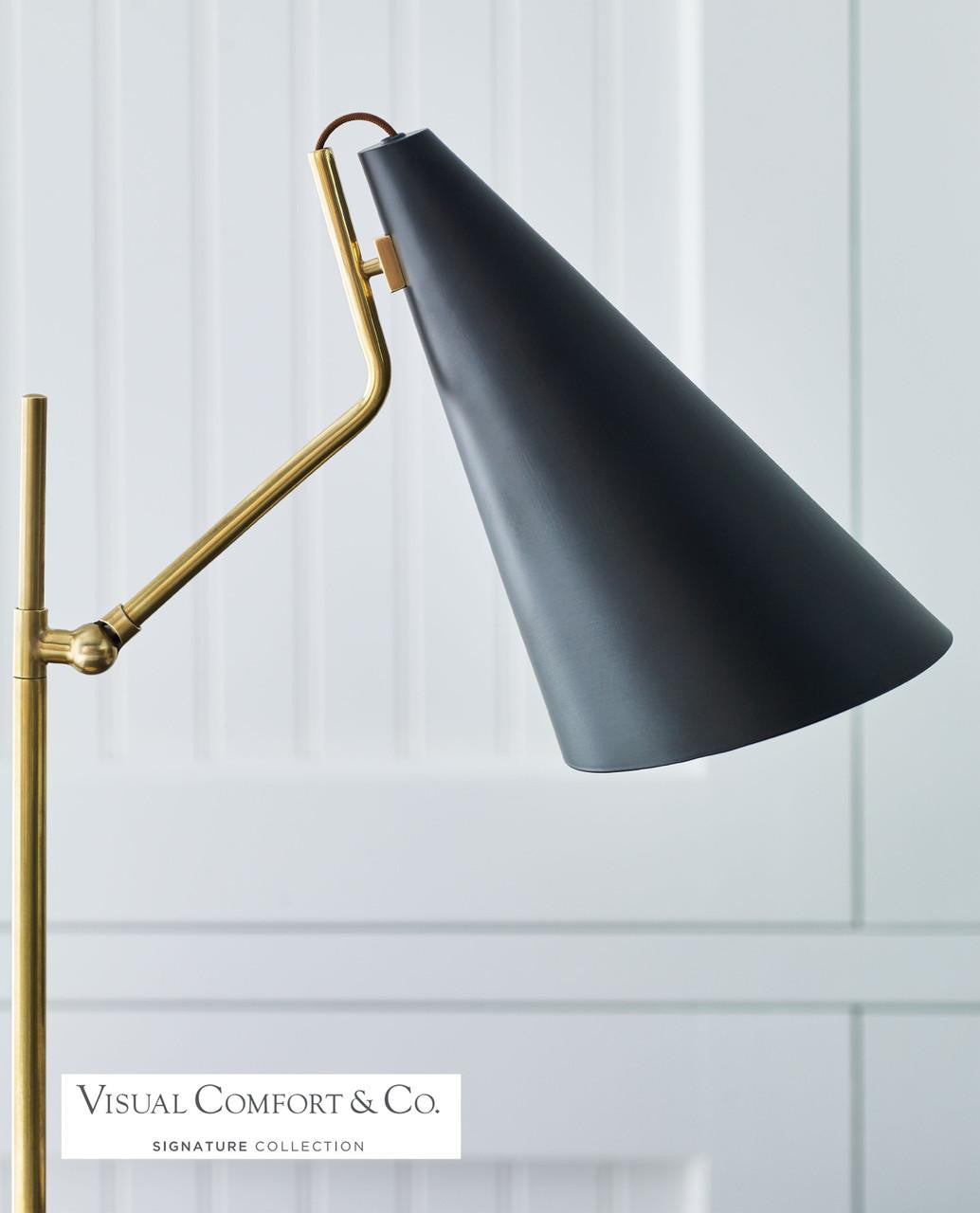 Visual Comfort & Co. Signature Collection Clemente Table Lamp, 1-Light, Brass, Black, 20.75"H (ARN 3010HAB-BLK 2K3PA)