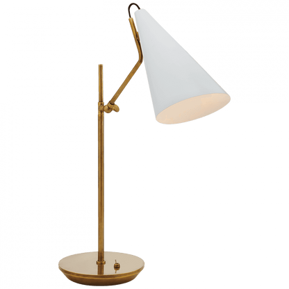 Visual Comfort & Co. Signature Collection Clemente Table Lamp, 1-Light, Plaster White, White Shade, 20.75"H (ARN 3010HAB-WHT 2K3PD)