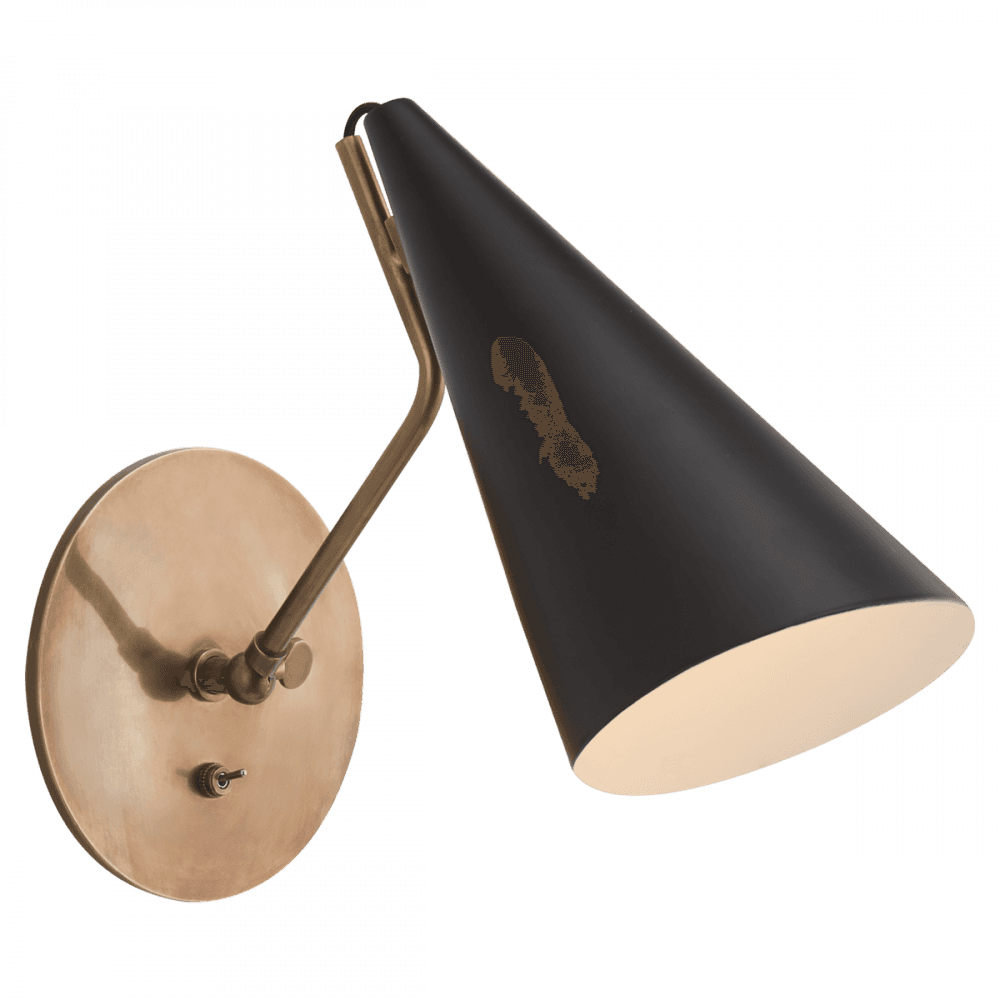 Visual Comfort Signature Clemente Wall Sconce Black and Brass