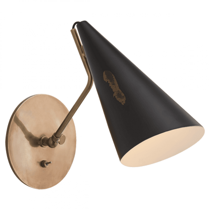 Visual Comfort Signature Clemente Wall Sconce Black and Brass