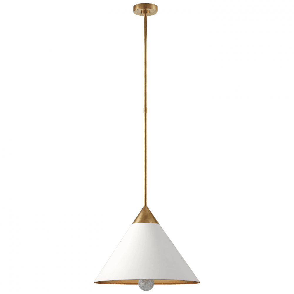 Visual Comfort Signature Cleo Pendant Antique-Burnished Brass