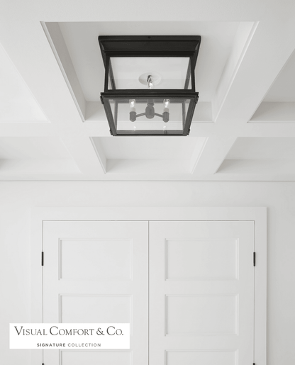 Visual Comfort Signature Club Flush Mount Polished Nickel