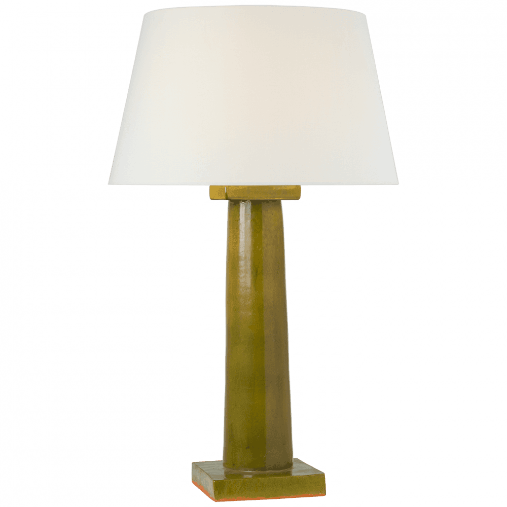 Visual Comfort Signature Colonne Large Balustrade Table Lamp Moss Green