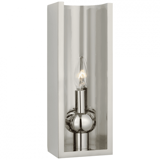 Visual Comfort Signature Comtesse Medium Shield Sconce Polished Nickel