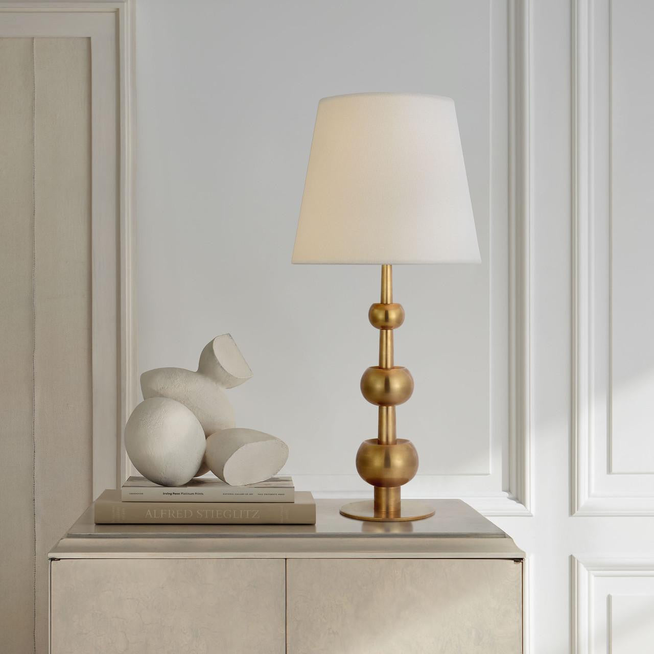 Visual Comfort Signature Comtesse Medium Triple Table Lamp Polished Nickel