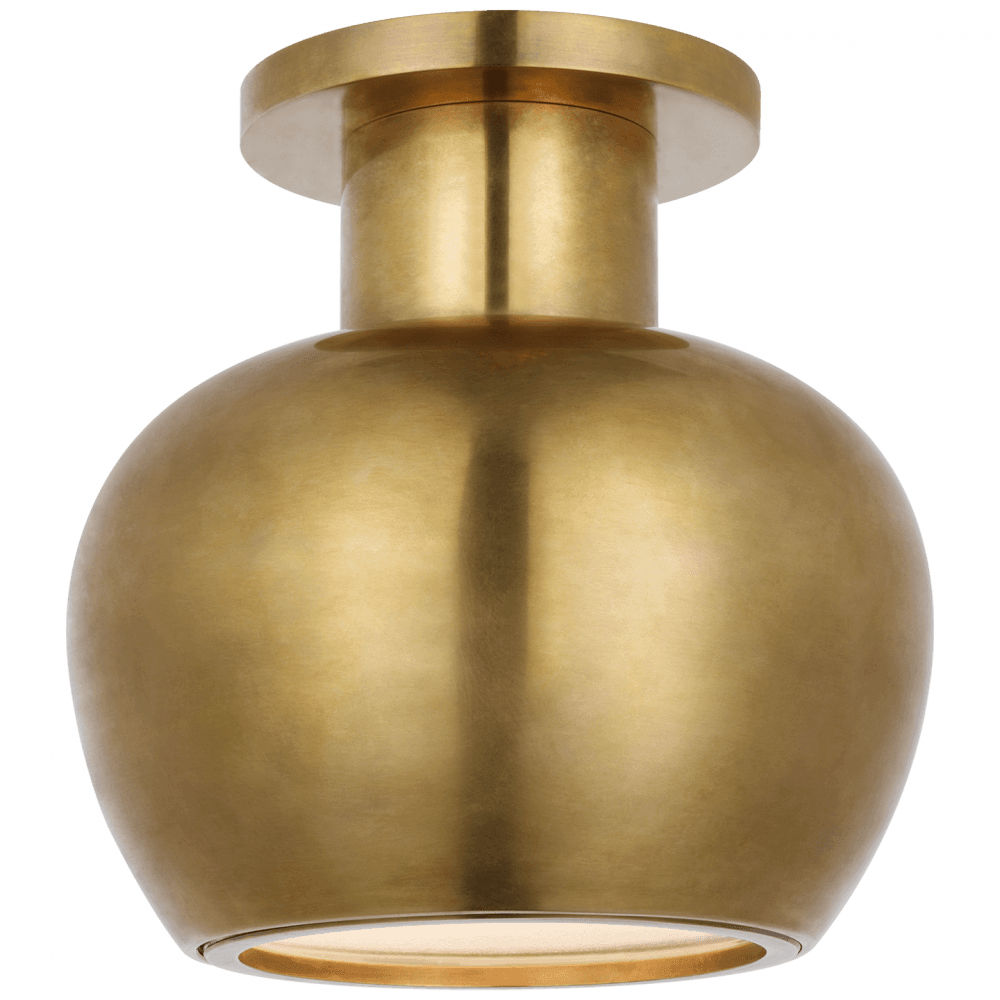 Visual Comfort Signature Comtesse Monopoint Flush Mount Hand-Rubbed Antique Brass