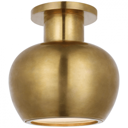 Visual Comfort Signature Comtesse Monopoint Flush Mount Hand-Rubbed Antique Brass