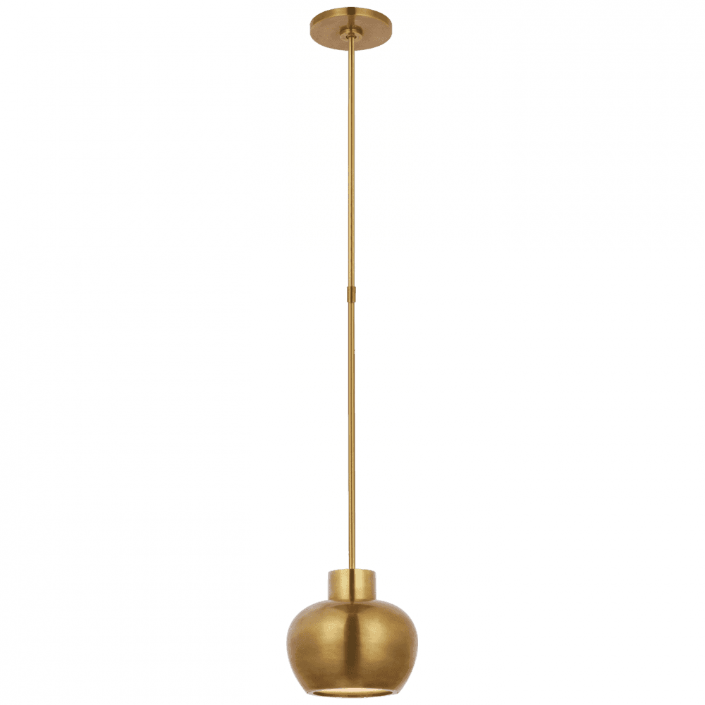 Visual Comfort Signature Comtesse Small Pendant Hand-Rubbed Antique Brass