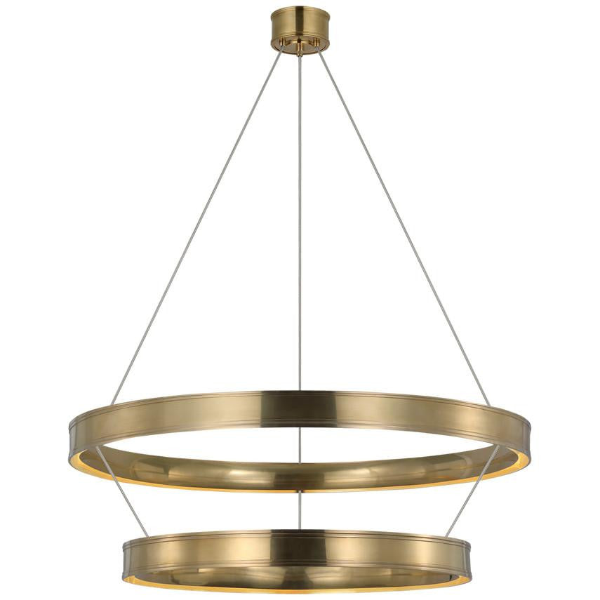 Visual Comfort & Co. Signature Collection Connery 40" Two-Tier Ring Chandelier, Visual Comfort & Co. Signature Collection CHC 1618AB DDDC2