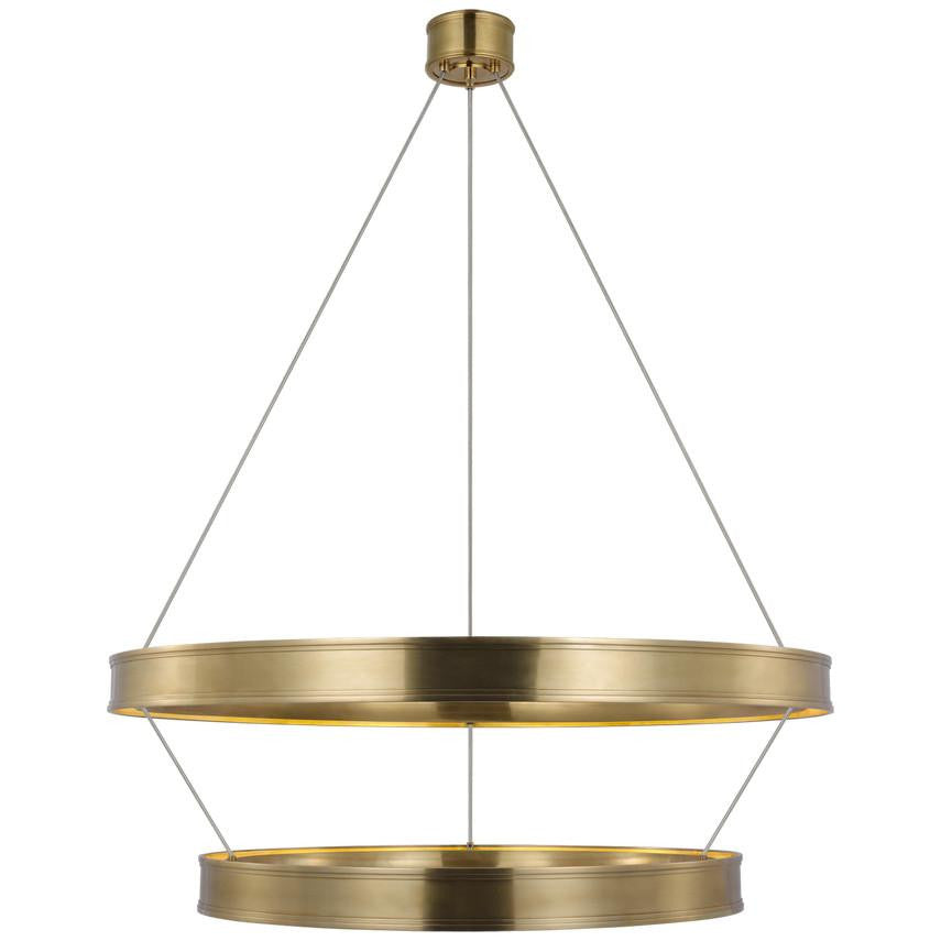 Visual Comfort & Co. Signature Collection Connery 40" Two-Tier Ring Chandelier, Visual Comfort & Co. Signature Collection CHC 1618AB DDDC2