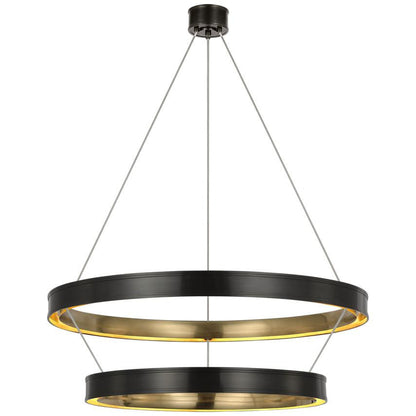 Visual Comfort & Co. Signature Collection Connery 40" Two-Tier Ring Chandelier, Visual Comfort & Co. Signature Collection CHC 1618BZ N1Y46