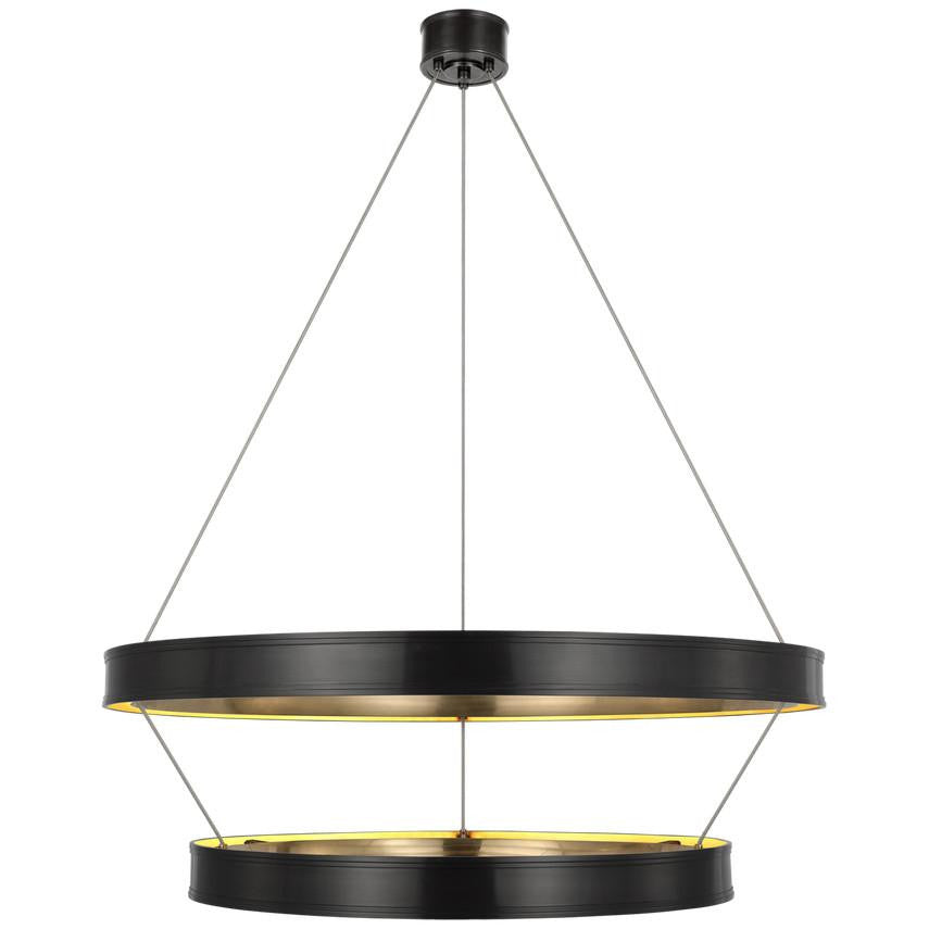 Visual Comfort & Co. Signature Collection Connery 40" Two-Tier Ring Chandelier, Visual Comfort & Co. Signature Collection CHC 1618BZ N1Y46