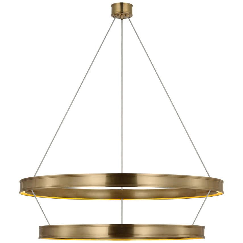 Visual Comfort & Co. Signature Collection Connery 50" Two-Tier Ring Chandelier, Visual Comfort & Co. Signature Collection CHC 1619AB N1Y5P