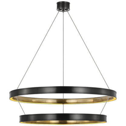 Visual Comfort & Co. Signature Collection Connery 50" Two-Tier Ring Chandelier, Visual Comfort & Co. Signature Collection CHC 1619BZ N1W5L
