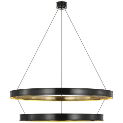 Visual Comfort & Co. Signature Collection Connery 50" Two-Tier Ring Chandelier, Visual Comfort & Co. Signature Collection CHC 1619BZ N1W5L