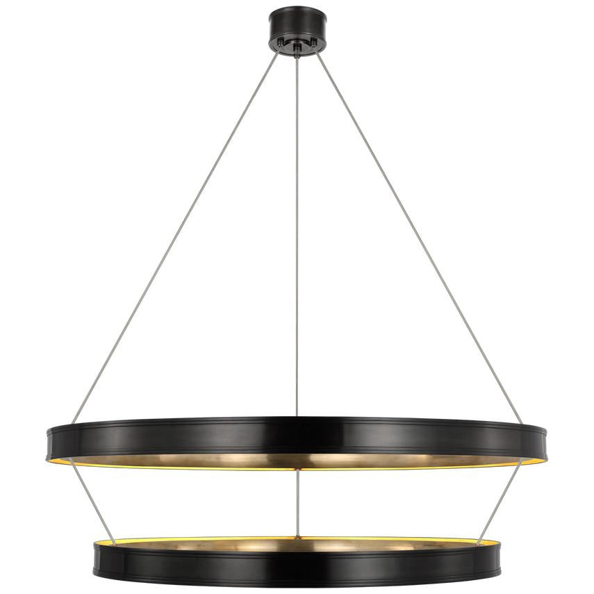 Visual Comfort & Co. Signature Collection Connery 50" Two-Tier Ring Chandelier, Visual Comfort & Co. Signature Collection CHC 1619BZ N1W5L