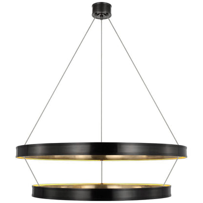 Visual Comfort & Co. Signature Collection Connery 50" Two-Tier Ring Chandelier, Visual Comfort & Co. Signature Collection CHC 1619BZ N1W5L