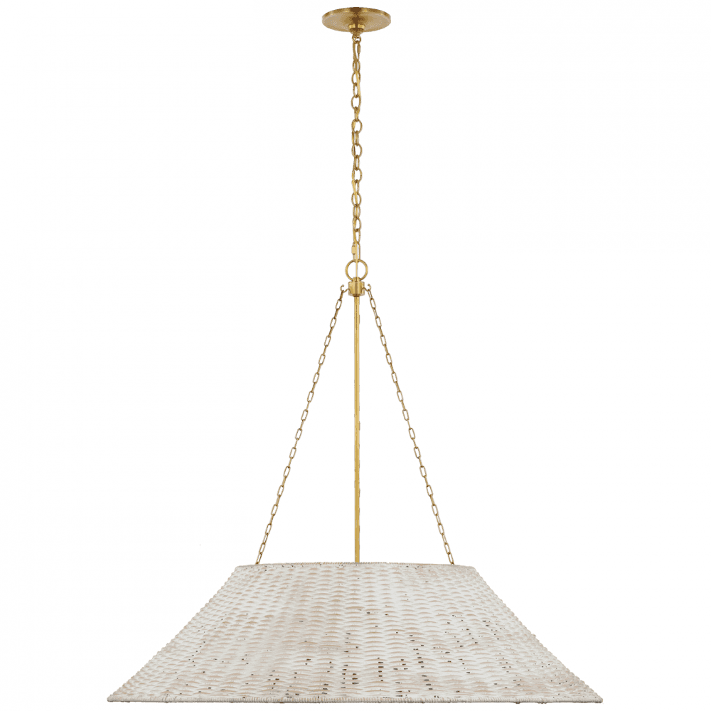 Visual Comfort Signature Corinne Extra Large Woven Hanging Shade Soft Brass