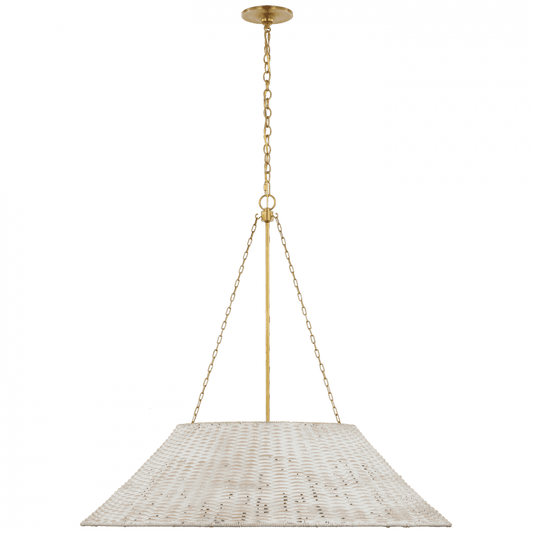 Visual Comfort Signature Corinne Extra Large Woven Hanging Shade Soft Brass