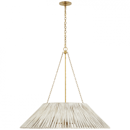 Visual Comfort Signature Corinne Extra Large Wrapped Hanging Shade Soft Brass