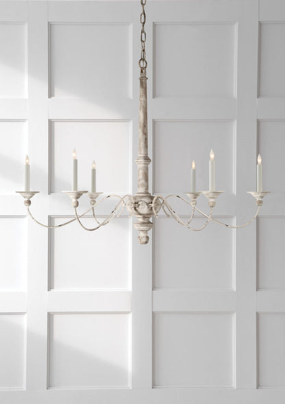 Visual Comfort & Co. Signature Collection Country Belgian White Large Chandelier
