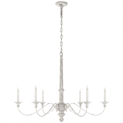 Visual Comfort Signature Country Belgian White Large Chandelier Belgian White