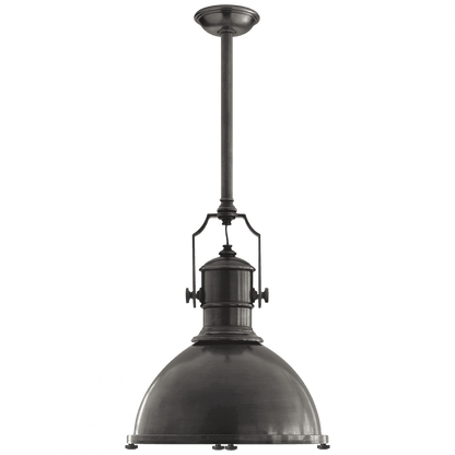 Visual Comfort Signature Country Industrial Pendant Antique-Burnished Brass