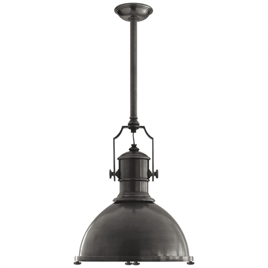 Visual Comfort Signature Country Industrial Pendant Antique-Burnished Brass