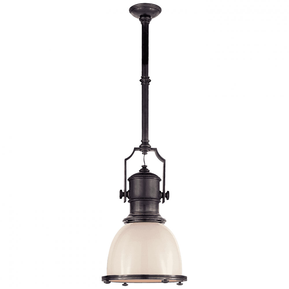 Visual Comfort Signature Country Industrial Small Pendant Bronze