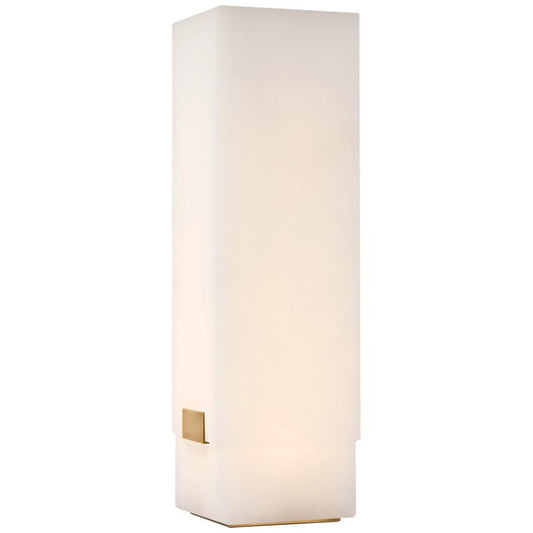 Visual Comfort Signature Covet 16 Alabaster and Antique-Burnished Brass