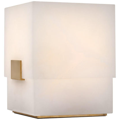 Visual Comfort Signature Covet 6 Alabaster and Antique-Burnished Brass