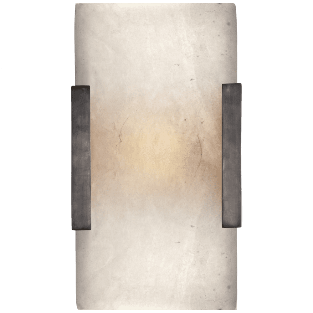 Visual Comfort & Co. Signature Collection Covet Bathroom Wall Sconce, 1-Light, Bronze, Alabaster, 9.5"H (KW 2115BZ-ALB 2UZW4)